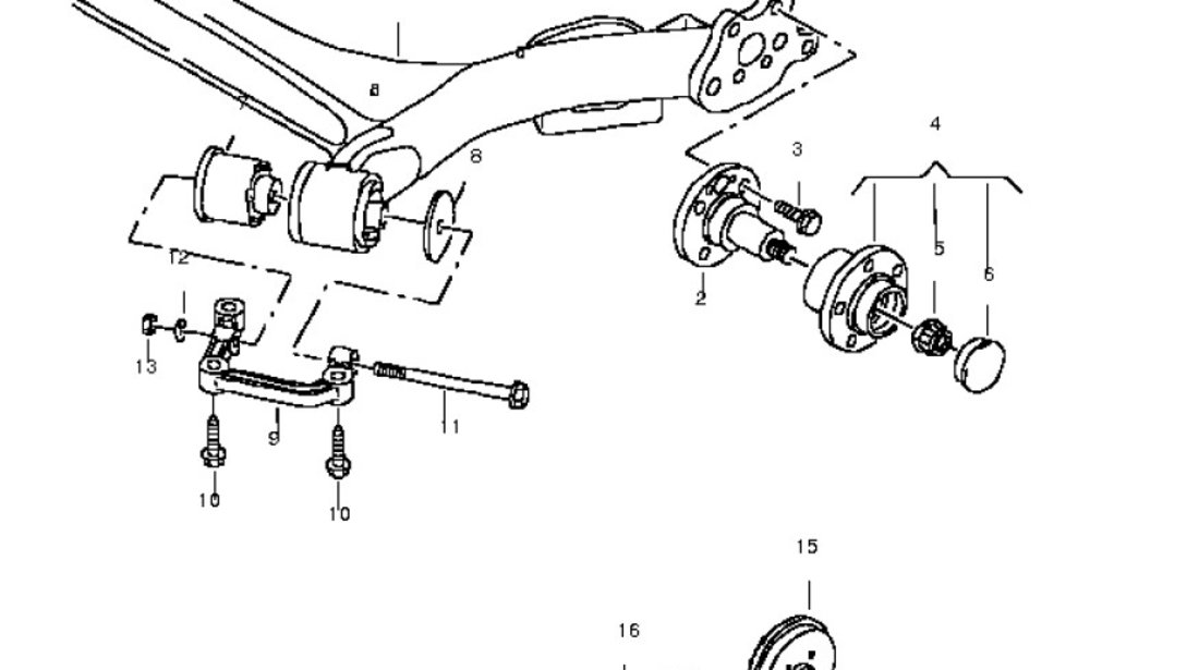 Bucsa brat spate Audi A2 (poz.7) LEMA 8Z0501541