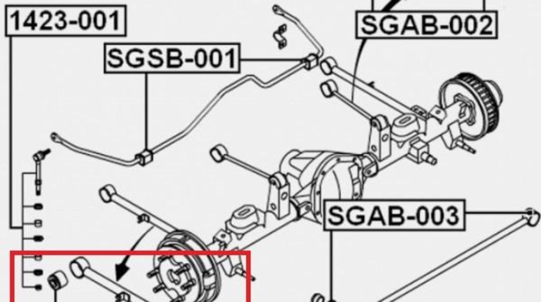 Bucsa brat spate Ssang Yong Rexton (2002->) [GAB_] 4540108100