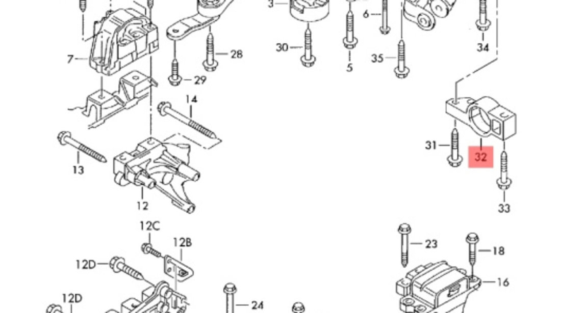 Bucsa brat suspensie dreapta Volkswagen Golf 6 (AJ5) Variant 2010 2.0 TDI OEM 1K0199232J