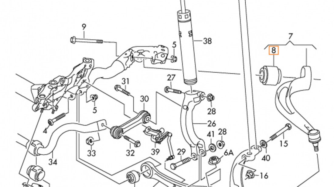 Bucsa Brat Suspensie Fata Inferior Metzger Audi A8 1994-2010 52006008