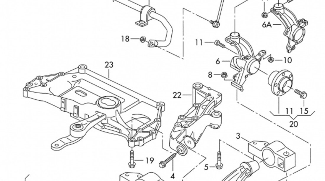 Bucsa Brat Suspensie Fata Trw Seat Altea 2004→ JBU692