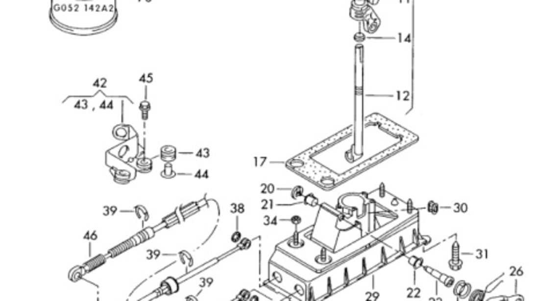 Bucsa cablu timonerie SKODA FABIA (6Y2) [ 1999 - 2008 ] OEM 6Y0711202 6Y0 711 202