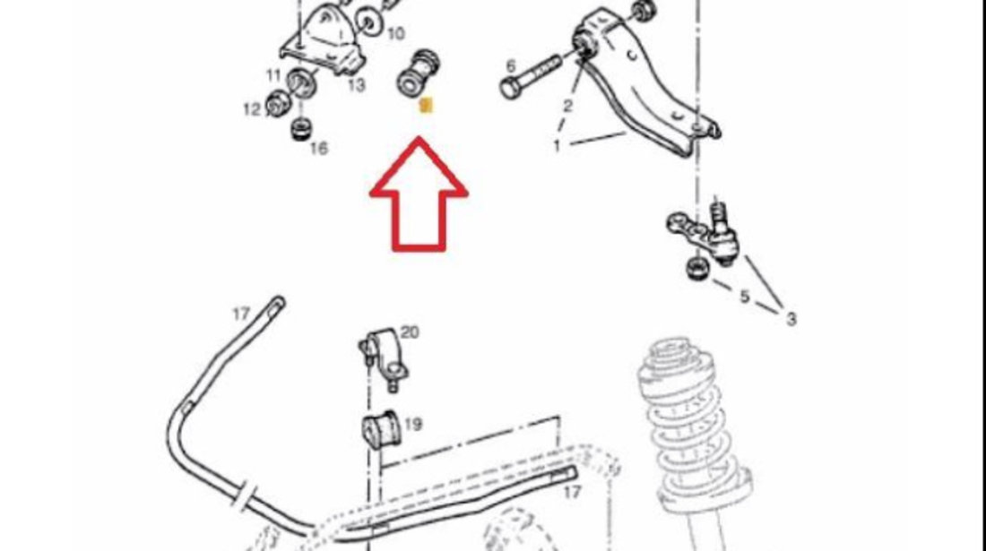 Bucsa cadru motor jug motor fata Opel Corsa A (1986-1994)[S83] 090135359