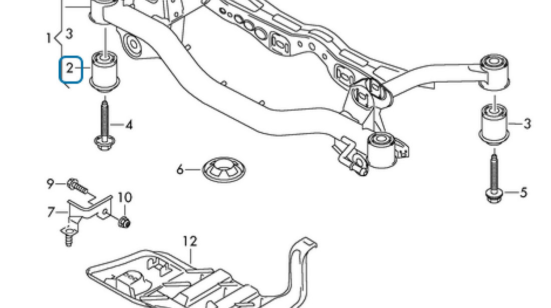Bucsa cadru motor punte spate Vw Passat 3C2 VW OE 3C0505145A