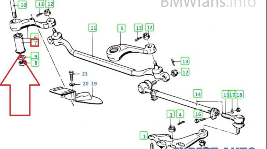 Bucsa directie BMW 5 (E39) 1995-2003 07225