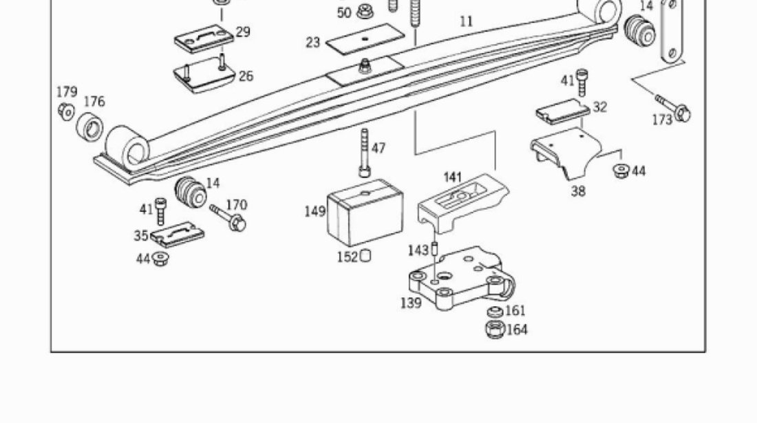 Bucsa foi arc lamelar punte spate Mercedes Atego (poz.14) S-TR 970 320 01 44