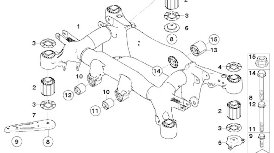 Bucsa grup diferential spate spre spate BMW OE 33176770825