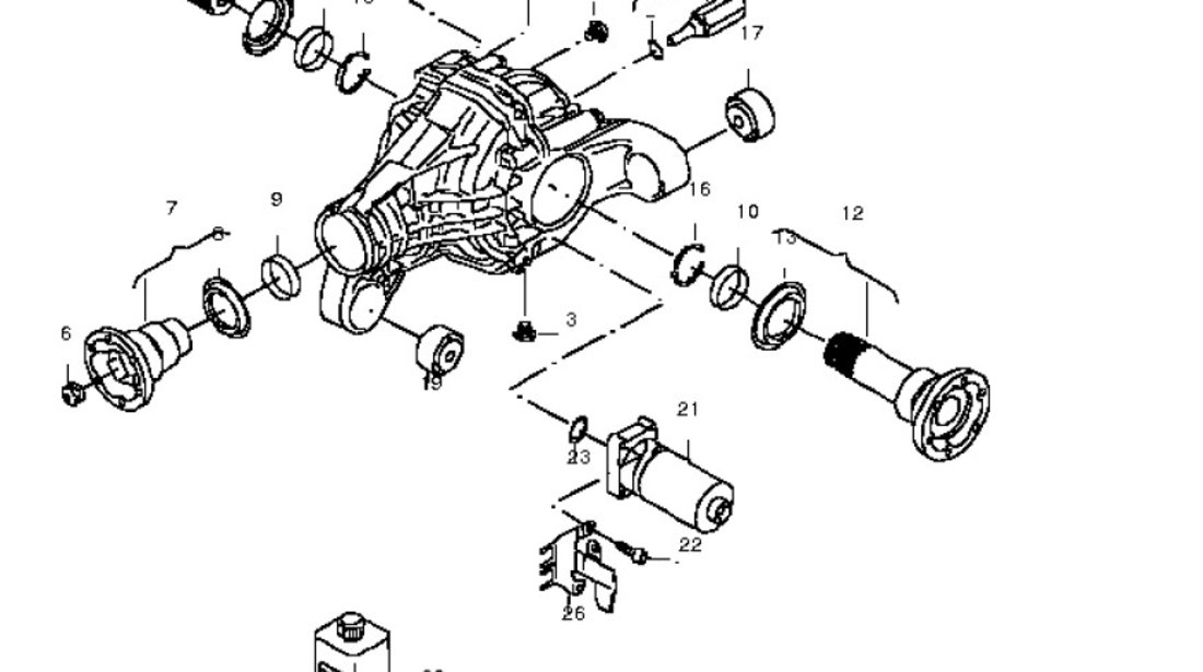 Bucsa grup punte spate spre fata/spate VW Touareg LEMFORDER 7L0525337A