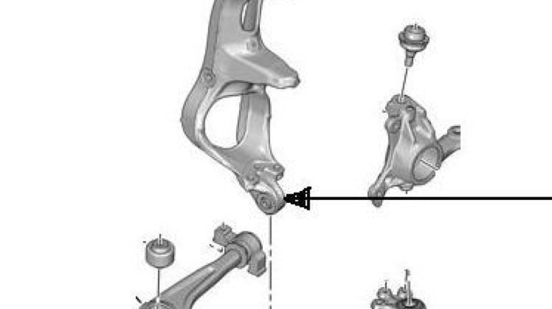 Bucsa inferioara fuzeta punte fata Peugeot 407 SASIC 360154Z