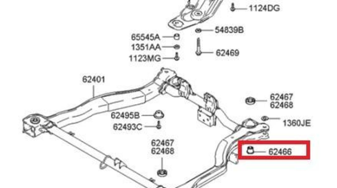 Bucsa jug fata partea din spate Hyundai Accent 2 (2000-2005)[LC] 62466-25000