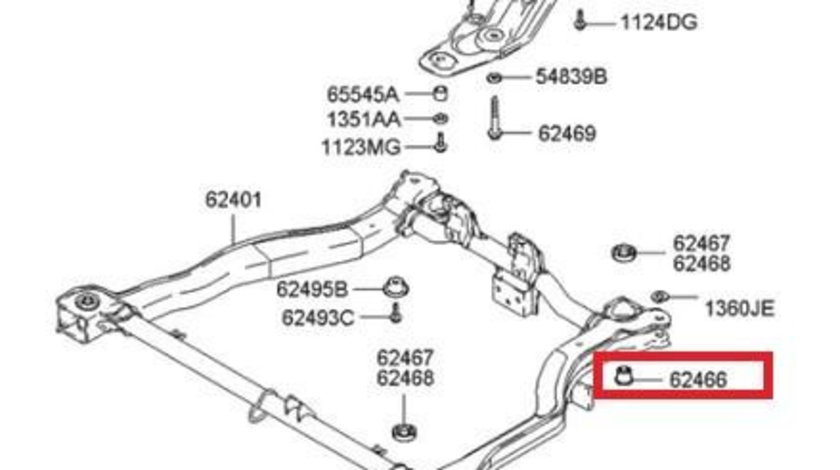 Bucsa jug fata partea din spate Hyundai Accent (2006-2009) 62466-25000