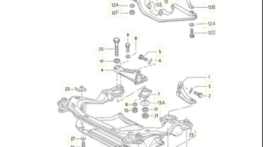Bucsa jug motor partea din fata Audi AUDI 200 (44, 44Q) 1983-1991 04990