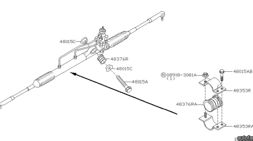 Bucsa sprijin caseta directie Nissan Almera II NISSAN OE 54449-5M005