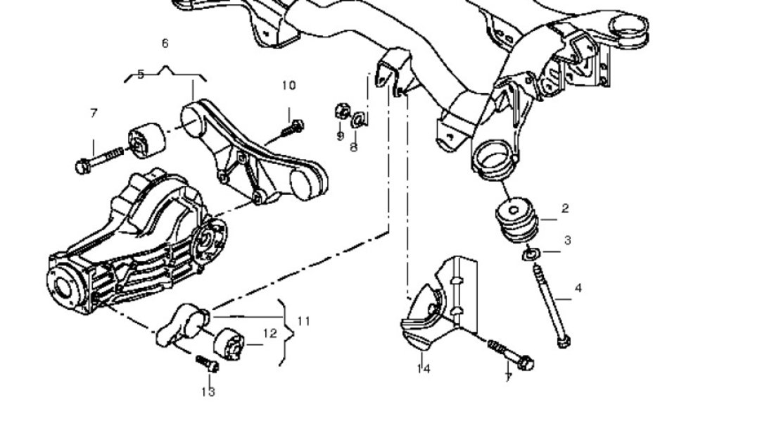 Bucsa suport inferior grup spate Vw Passat 4Motion (poz.12) LEMFORDER 4B3599381