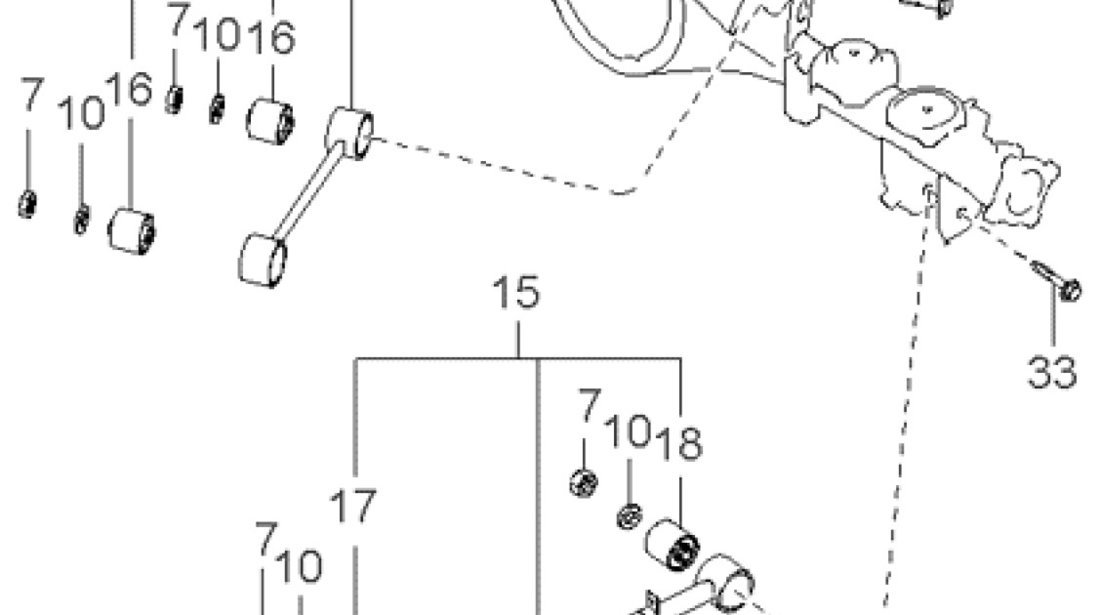 Bucsa tendon inferior punte spate Kia Sorento I (poz.18) KIA OE 55280-3E002