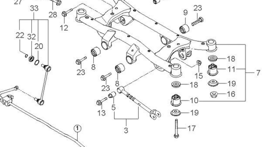 Bucsa tendon reglabil punte spate Hyundai Tucson (poz.5) HYUNDAI OE 55227-2E500