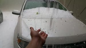 Bucuria vopsitorilor: o ploaie cu grindina face praf exteriorul masinilor