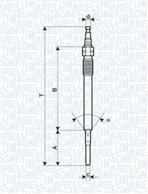 Bujie incandescenta (062900051304 MAGNETI MARELLI) AUDI,CHRYSLER,DODGE,JEEP,MITSUBISHI,SEAT,SKODA,VW