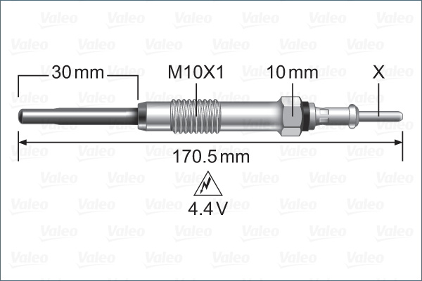 Bujie incandescenta (345247 VALEO) HOLDEN,OPEL,VAUXHALL