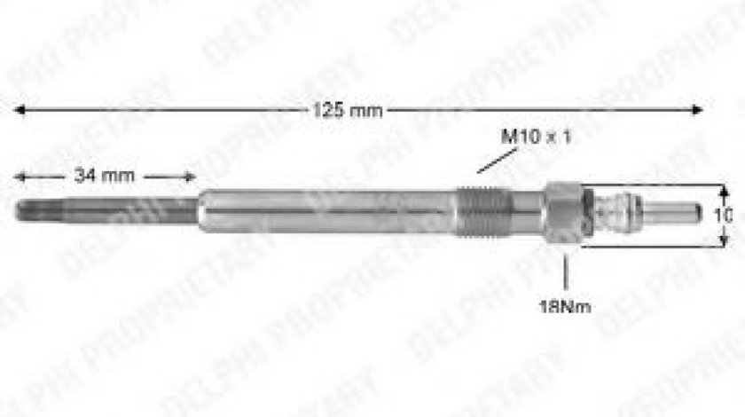 Bujie incandescenta AUDI A4 (8E2, B6) (2000 - 2004) DELPHI HDS374 piesa NOUA