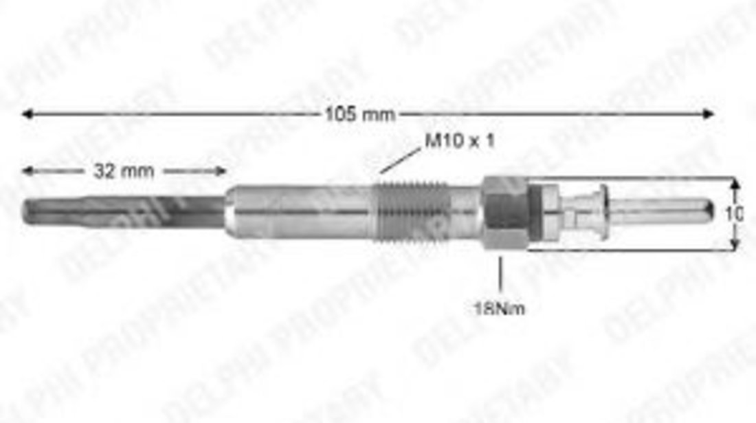 Bujie incandescenta BMW Seria 3 (E46) (1998 - 2005) DELPHI HDS372 piesa NOUA