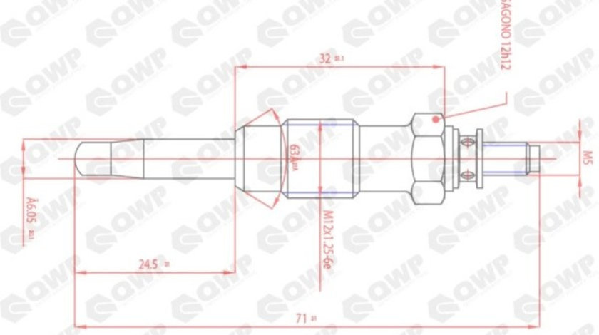 Bujie incandescenta CITROEN XANTIA Estate (X1) (1995 - 1998) QWP WGP109 piesa NOUA