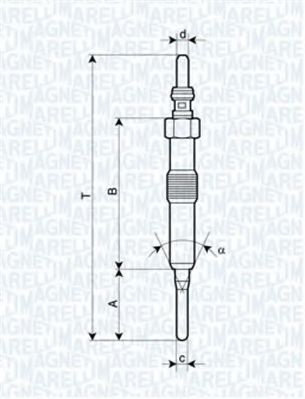 Bujie incandescenta DACIA LOGAN II (2012 - 2016) MAGNETI MARELLI 062900089304 piesa NOUA