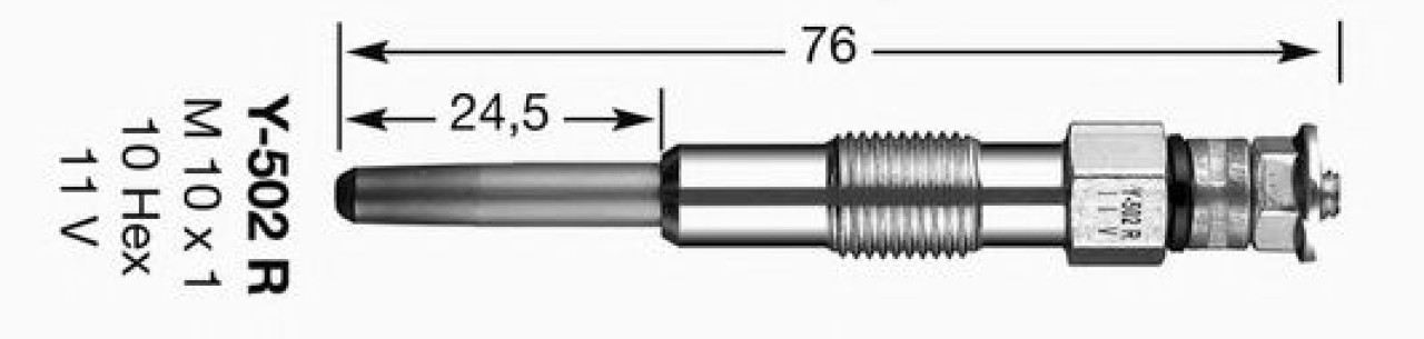 Bujie incandescenta FIAT DUCATO platou / sasiu (244) (2002 - 2016) NGK 3852 piesa NOUA