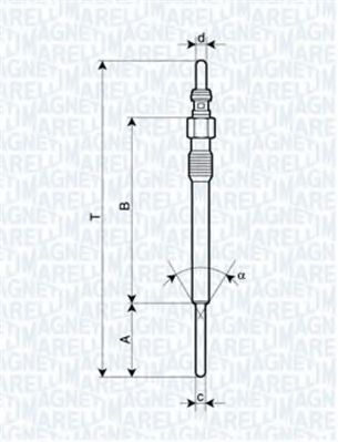 Bujie incandescenta FIAT IDEA (350) (2003 - 2016) MAGNETI MARELLI 062900090304 piesa NOUA