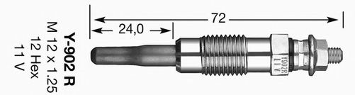 Bujie incandescenta FIAT STRADA II (138A) (1982 - 1988) NGK 2237 piesa NOUA