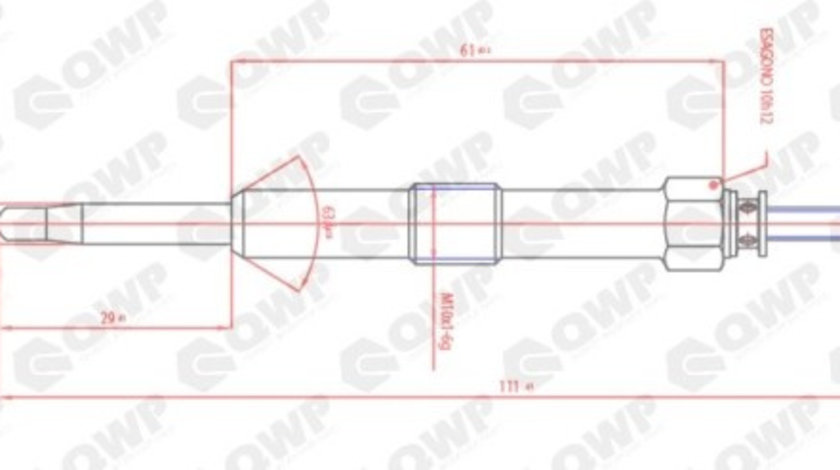 Bujie incandescenta HYUNDAI i30 (FD) (2007 - 2011) QWP WGP129 piesa NOUA