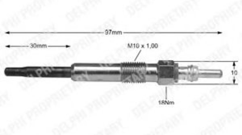 Bujie incandescenta JEEP CHEROKEE (XJ) (1983 - 2001) DELPHI HDS361 piesa NOUA