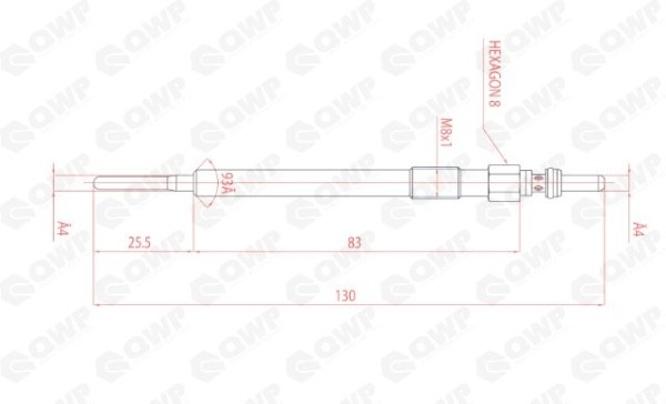Bujie incandescenta JEEP WRANGLER III (JK) (2007 - 2016) QWP WGP186 piesa NOUA