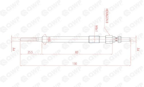 Bujie incandescenta JEEP WRANGLER III (JK) (2007 - 2016) QWP WGP186 piesa NOUA
