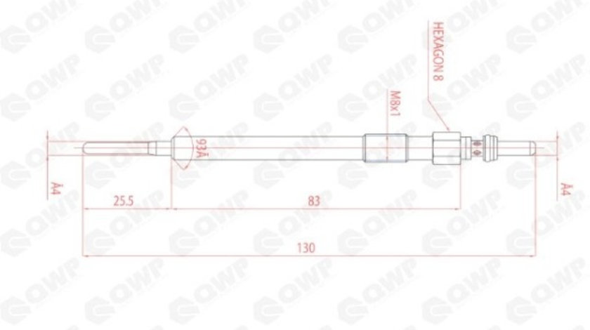 Bujie incandescenta JEEP WRANGLER III (JK) (2007 - 2016) QWP WGP186 piesa NOUA