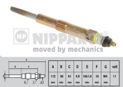 Bujie incandescenta KIA CARENS II (FJ) (2002 - 2006) NIPPARTS J5710501 piesa NOUA