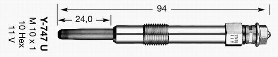 Bujie incandescenta LANCIA LYBRA SW (839BX) (1999 - 2005) NGK 4694 piesa NOUA