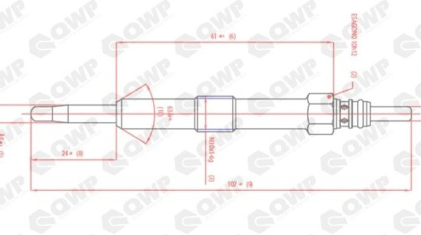 Bujie incandescenta LAND ROVER DISCOVERY II (LJ, LT) (1998 - 2004) QWP WGP171 piesa NOUA