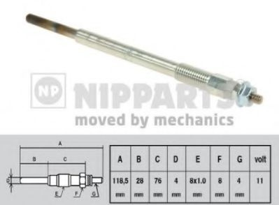 Bujie incandescenta MAZDA 3 (BK) (2003 - 2009) NIPPARTS N5713014 piesa NOUA