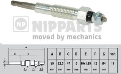 Bujie incandescenta MAZDA B-SERIE (UN) (1998 - 2006) NIPPARTS J5713008 piesa NOUA