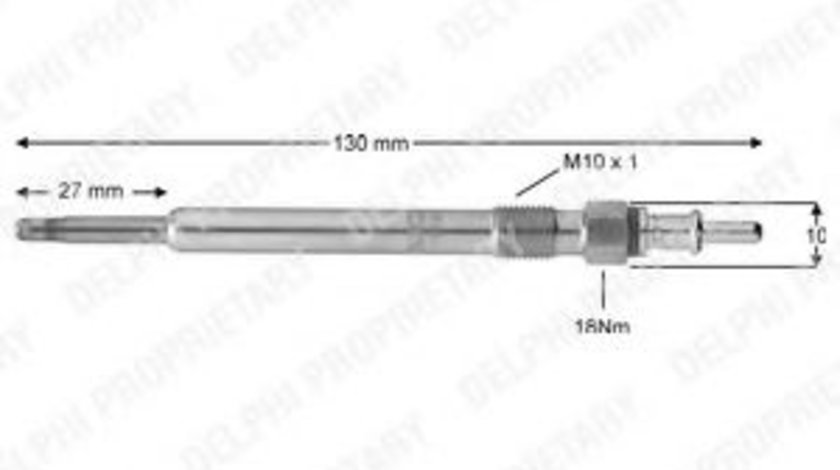 Bujie incandescenta MERCEDES C-CLASS Combi (S202) (1996 - 2001) DELPHI HDS377 piesa NOUA