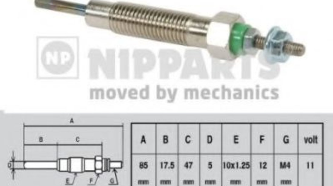 Bujie incandescenta MITSUBISHI PAJERO II Canvas Top (V2_W, V4_W) (1990 - 2000) NIPPARTS J5715004 piesa NOUA