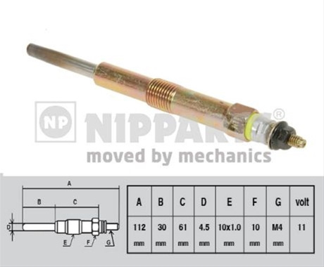 Bujie Incandescenta Nipparts Hyundai J5710501