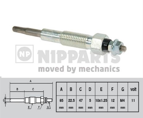 Bujie Incandescenta Nipparts Mazda J5713008