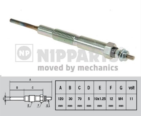Bujie Incandescenta Nipparts Mazda J5713010