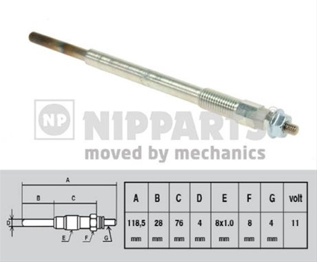 Bujie Incandescenta Nipparts Mazda N5713014