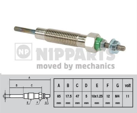 Bujie Incandescenta Nipparts Mitsubishi J5715004