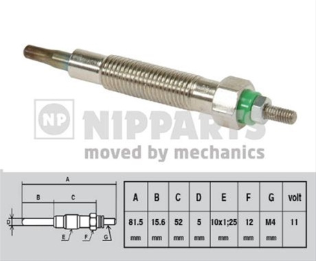 Bujie Incandescenta Nipparts Nissan J5711022