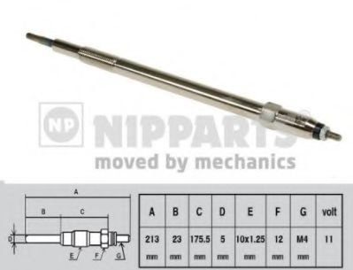 Bujie incandescenta NISSAN PATROL V platou / sasiu (1998 - 2016) NIPPARTS J5711027 piesa NOUA