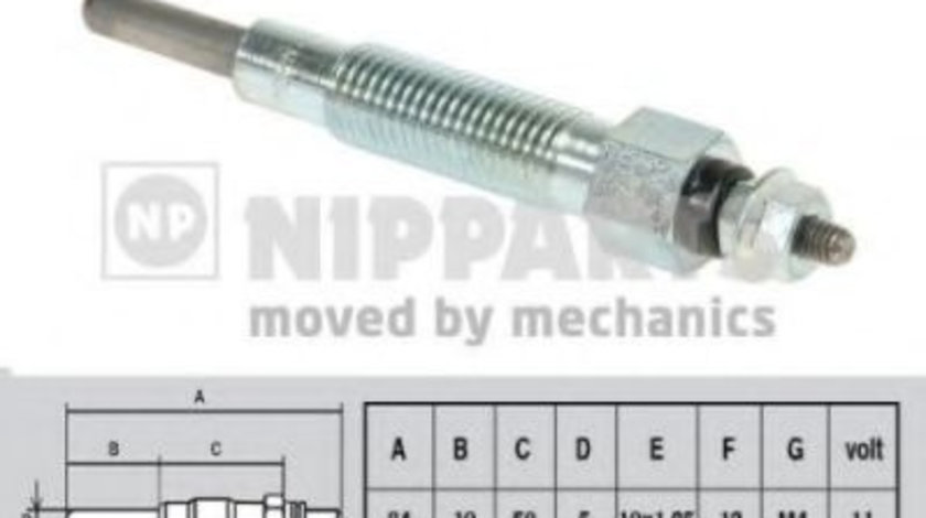 Bujie incandescenta NISSAN TERRANO II (R20) (1992 - 2007) NIPPARTS J5711012 piesa NOUA